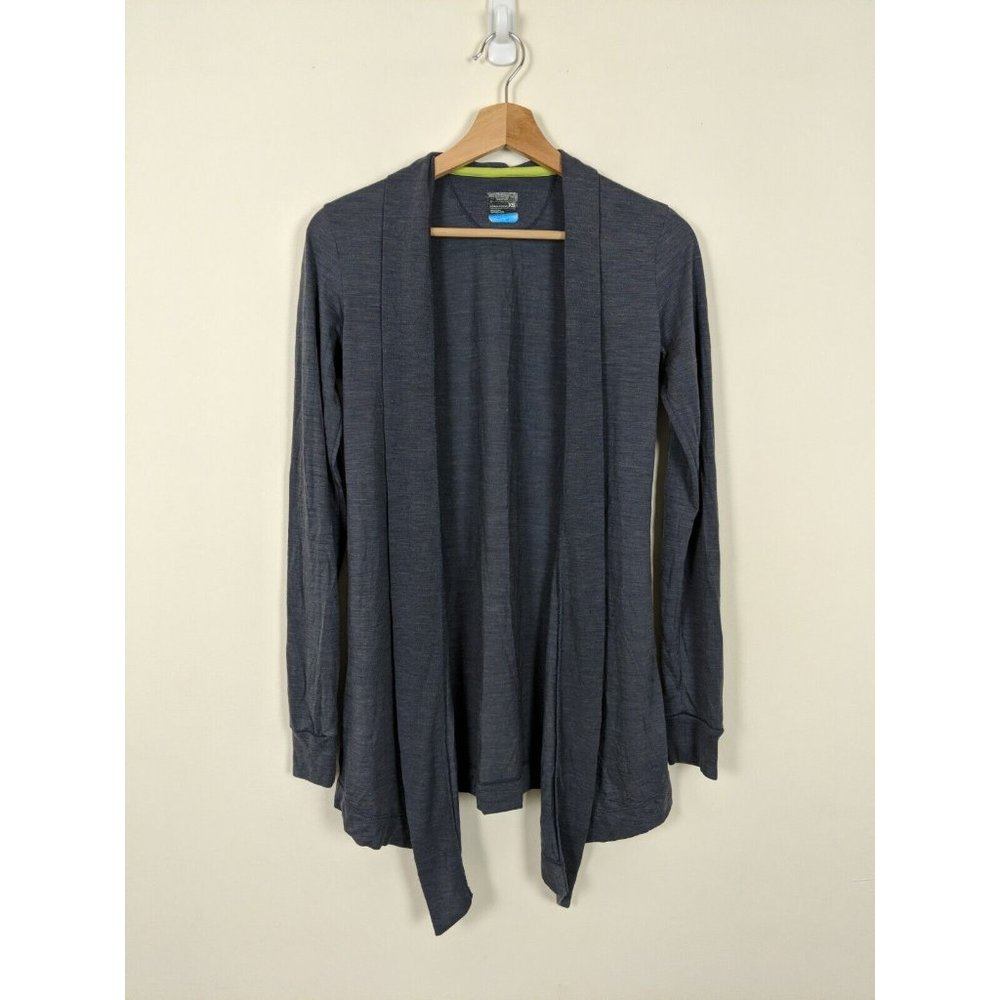 ICEBREAKER Cool-Lite Sphere Wrap Open Front Cardigan Merino Wool Womens XS READ